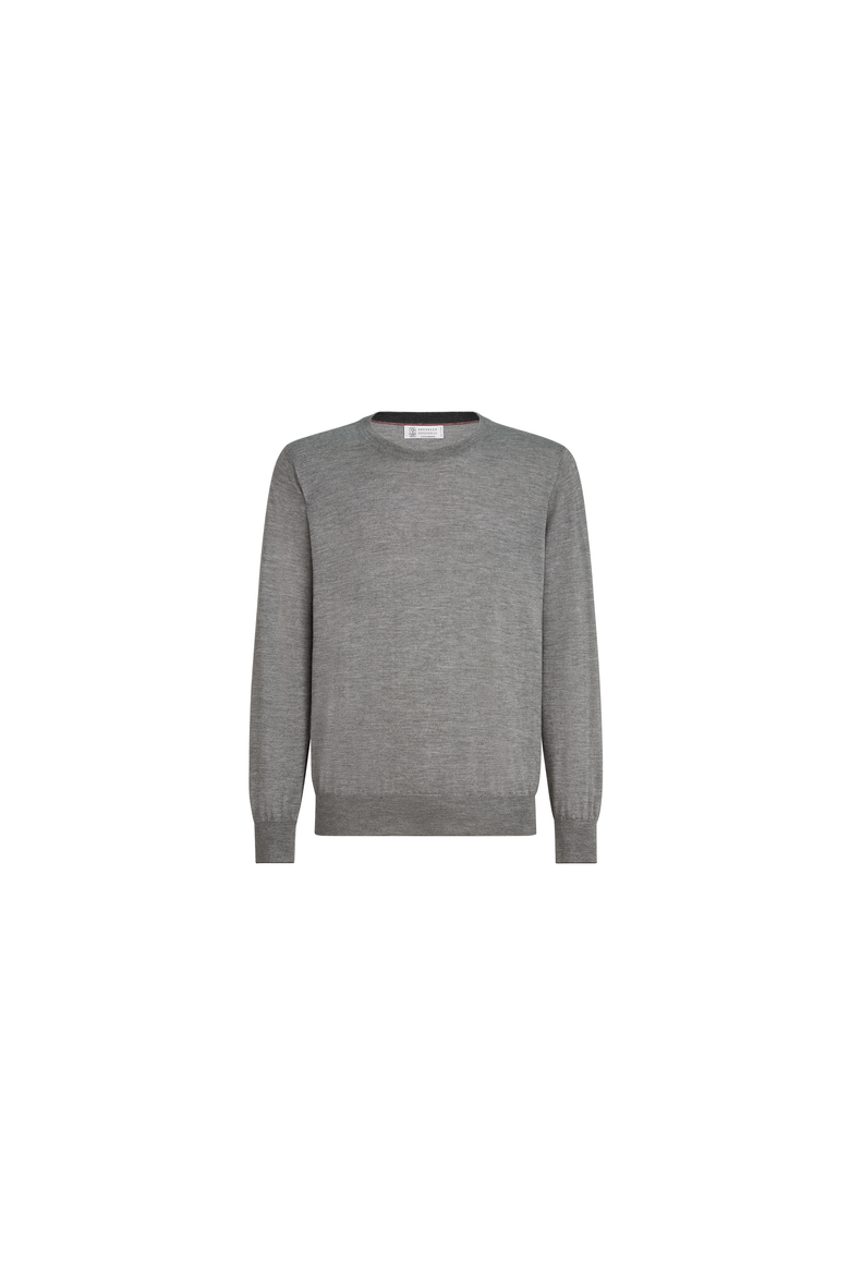 Cashmere and silk lightweight sweater, Alternate, color, Dark Grey