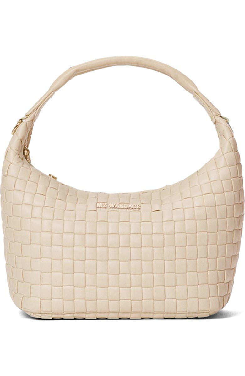 MZ Wallace Mini Woven Top Handle Hobo Bag, Main, color, Buff