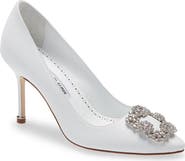 Manolo Blahnik Hangisi Crystal Buckle Pump