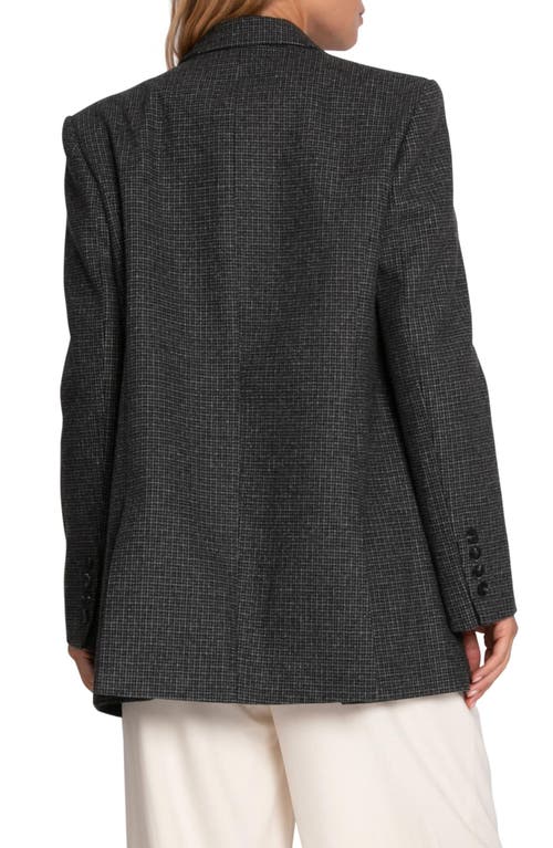Belle & Bloom Big Brother Talk Double Breasted Wool Blend Blazer In Black