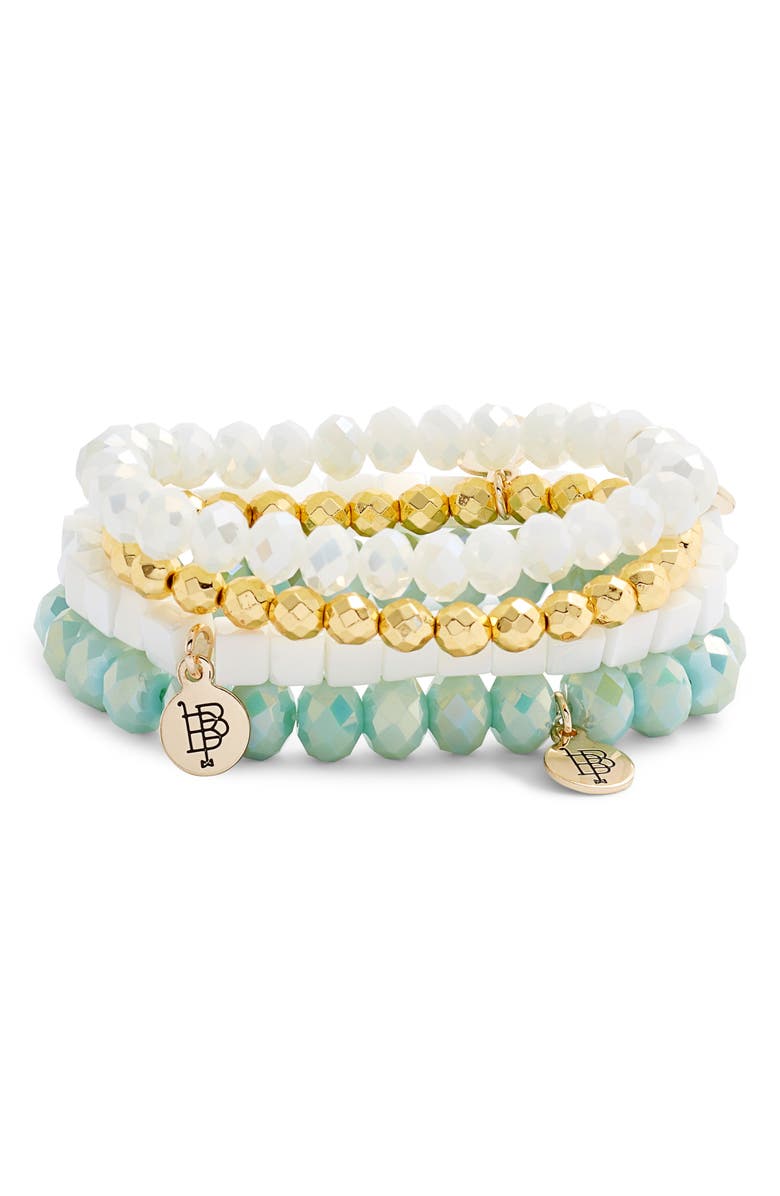 Bourbon and Boweties Set of 4 Beaded Stretch Bracelets, Main, color, 