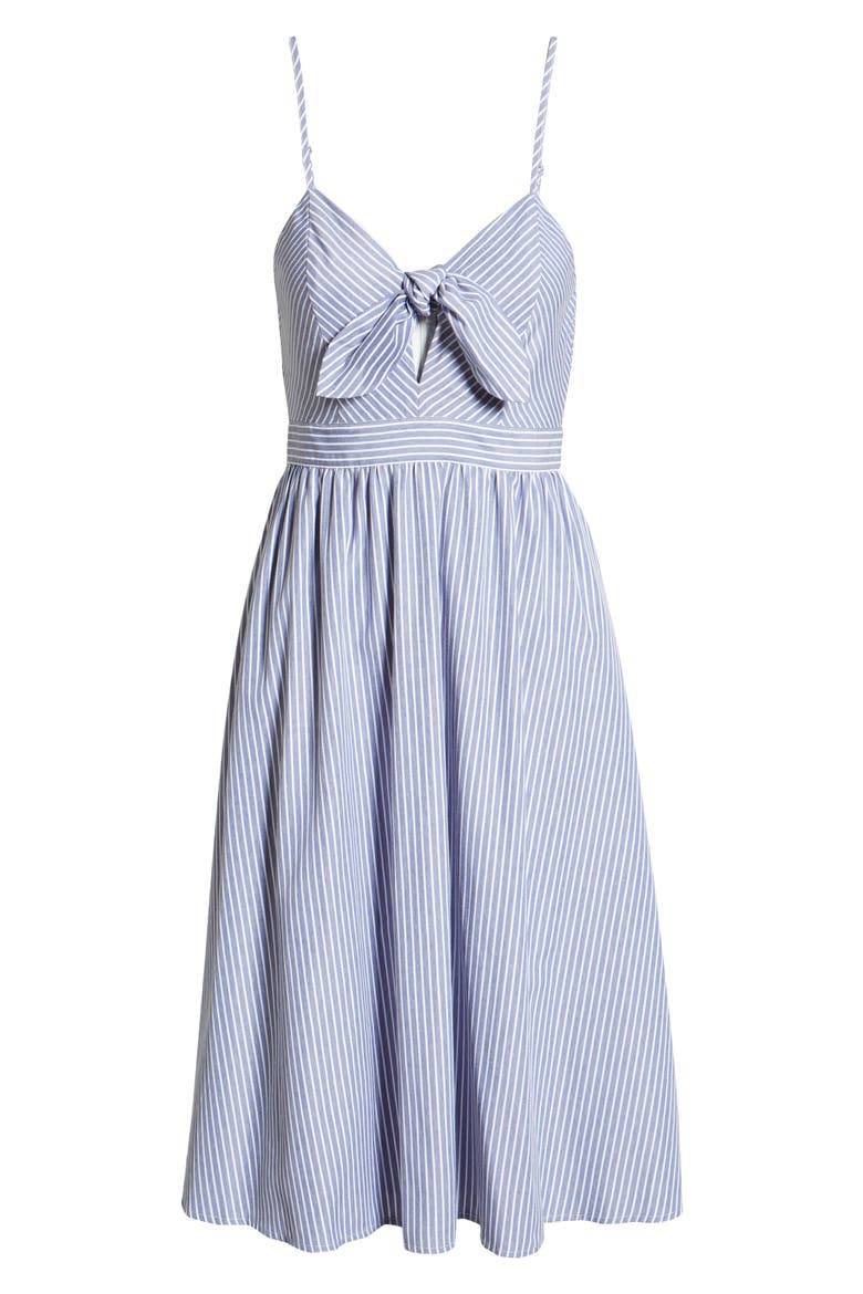 Joyful Days Knot Front Sundress, Alternate, color, BLUE STRIPED