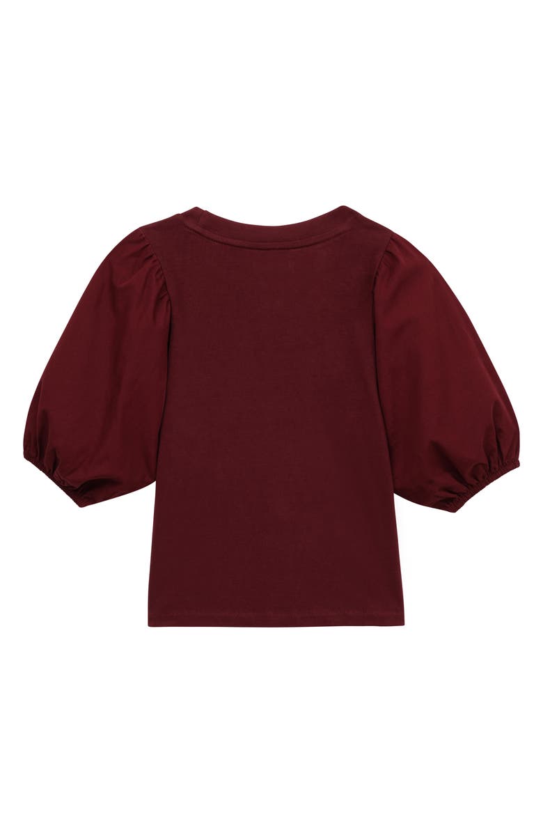DL1961 Kids' Kayla Puff Sleeve Cotton Top, Alternate, color, 