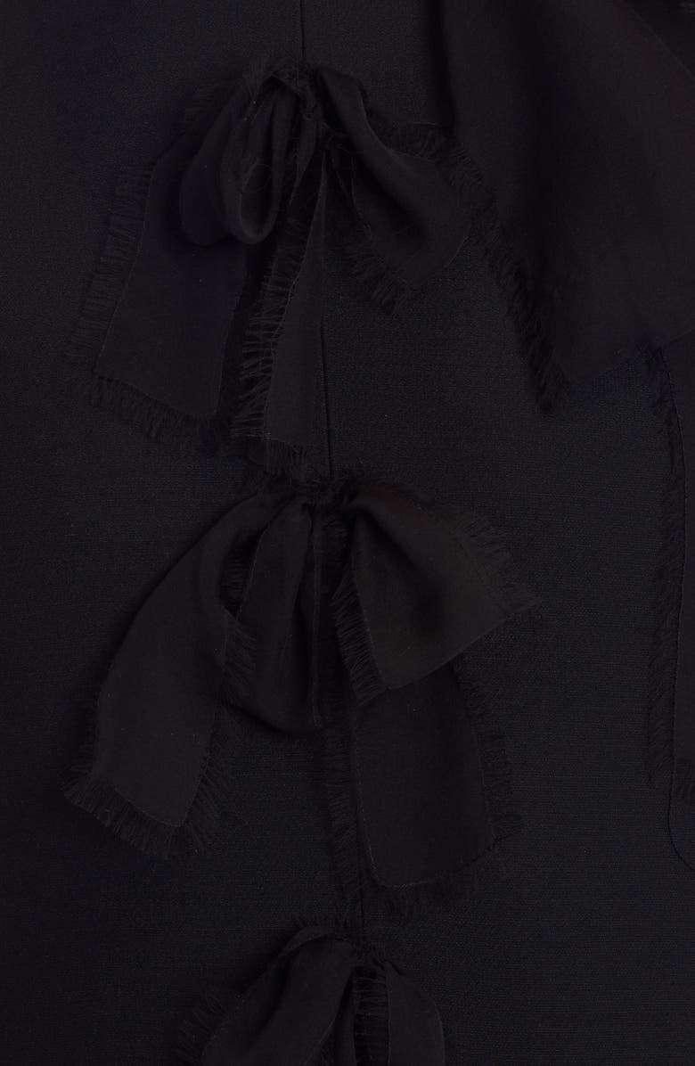 Valentino Tie Neck Virgin Wool & Silk Dress, Alternate, color, 