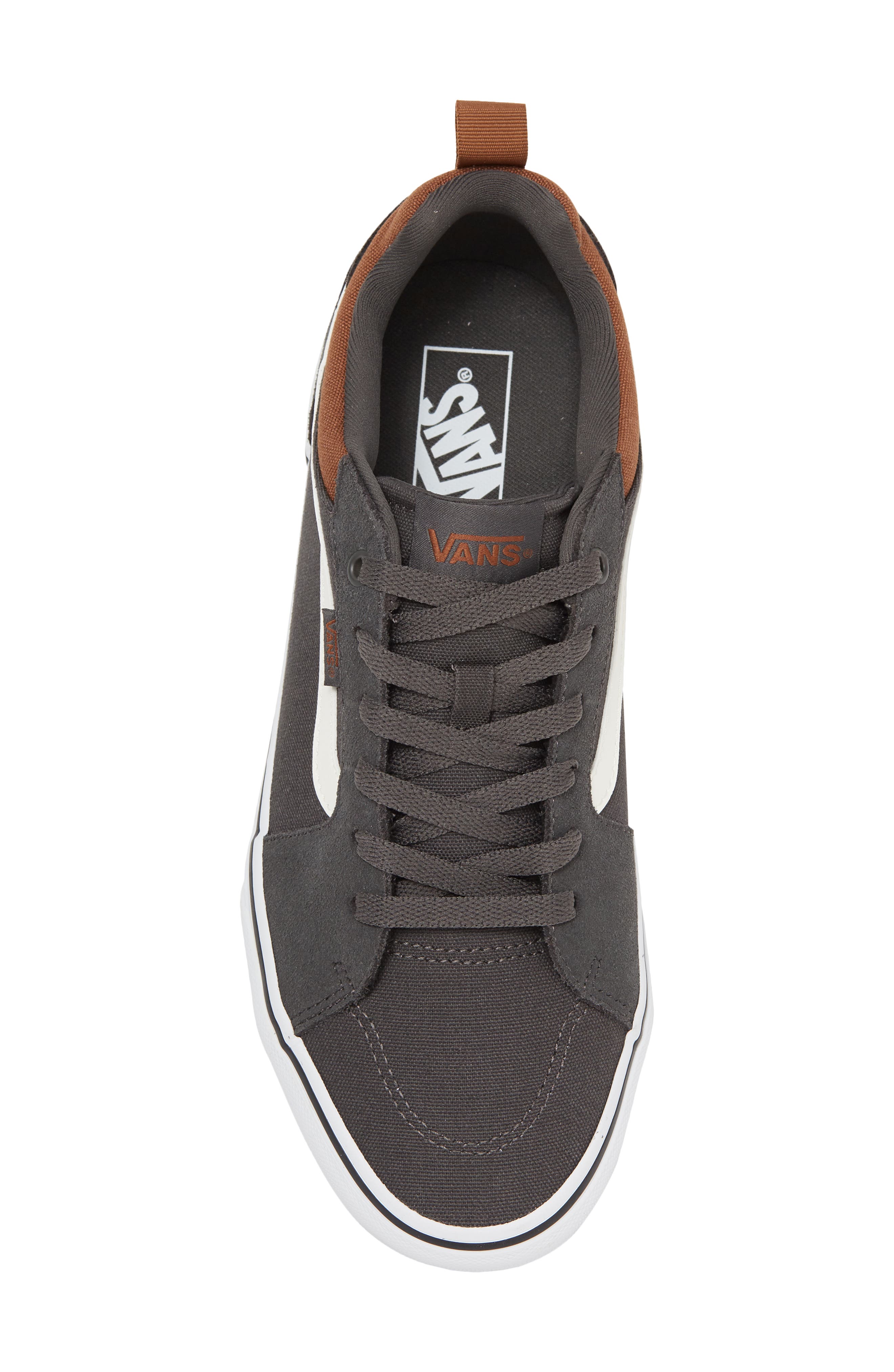 Filmore Low Top Sneaker, Alternate, color, SUEDE/ CANVAS DARK GREY/ WHITE
