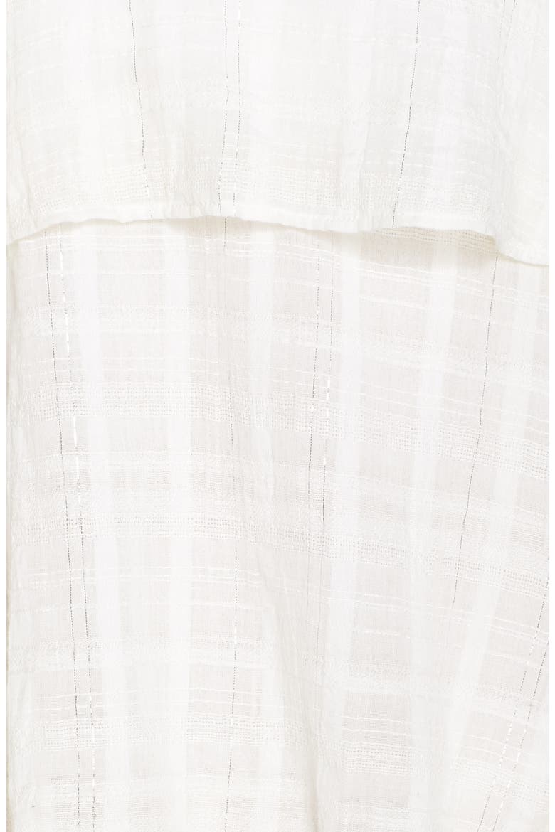 Mariah Ruffled Cover-Up Dress, Alternate, color, WHITE-SILVER