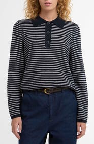 Barbour Inez Stripe Polo Sweater