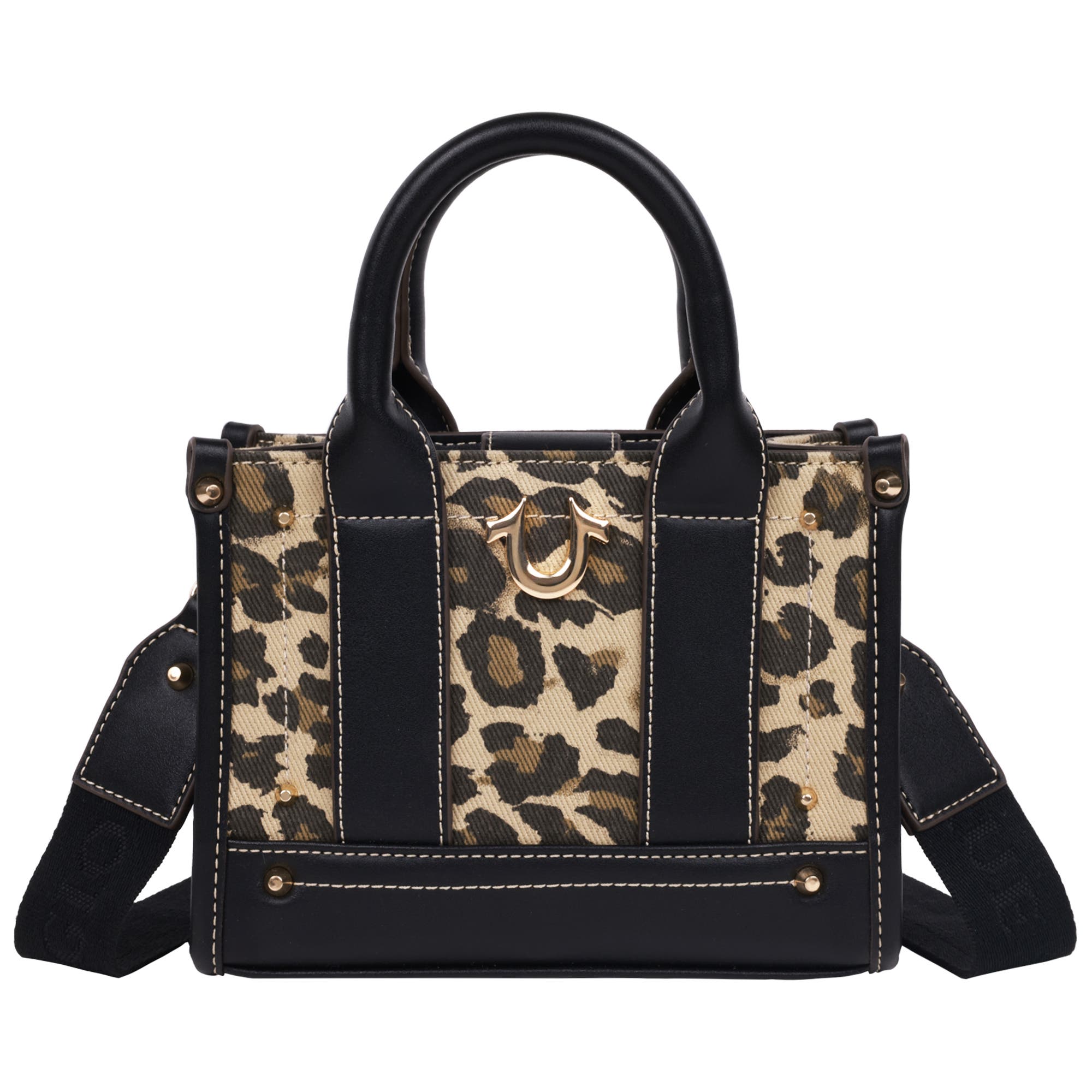 True Religion Leopard/PU Mini Tote, Main, color, 