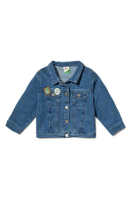 Mon Coeur Kids' Earth Loving Embeliished Denim Trucker Jacket 