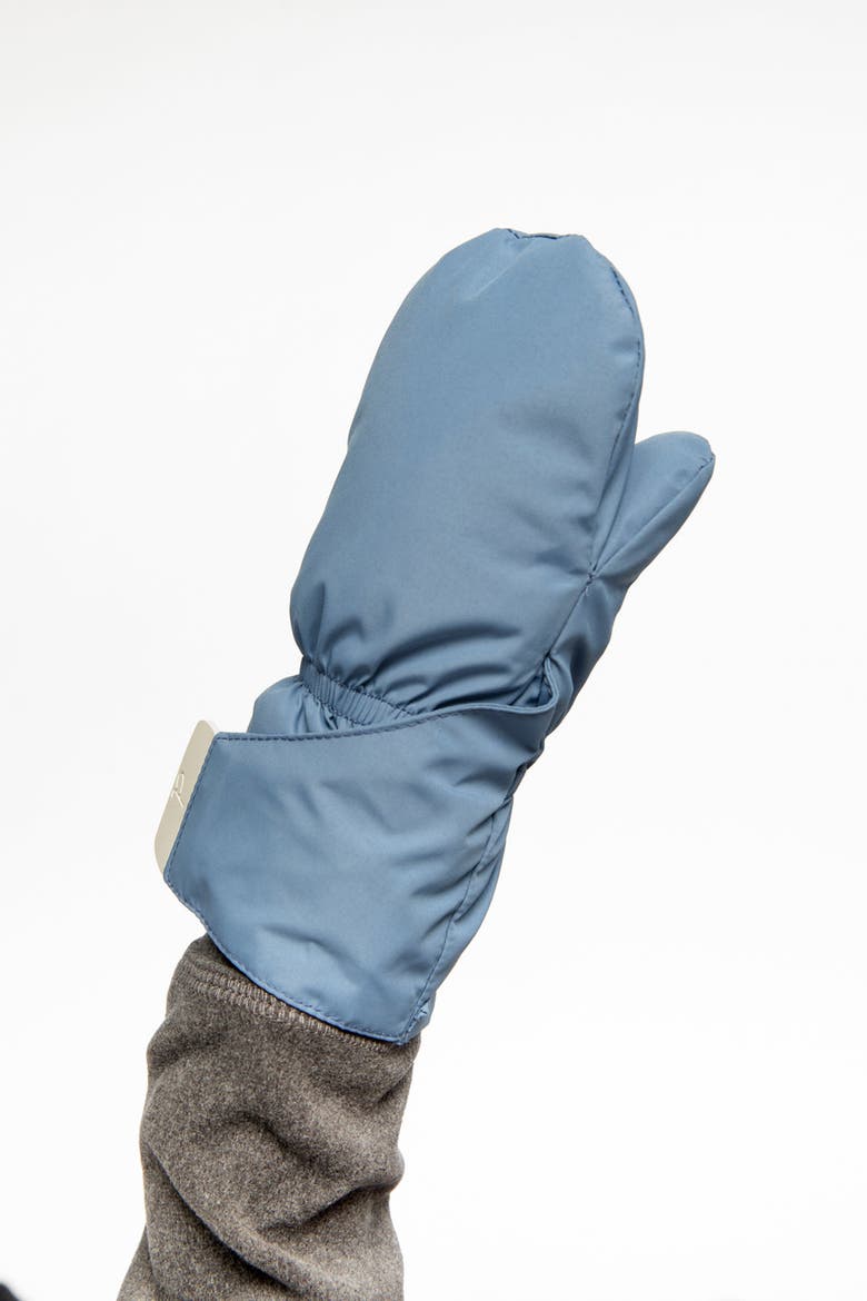 Cuff Connector String Lined Mittens, Alternate, color, Blue-Grey