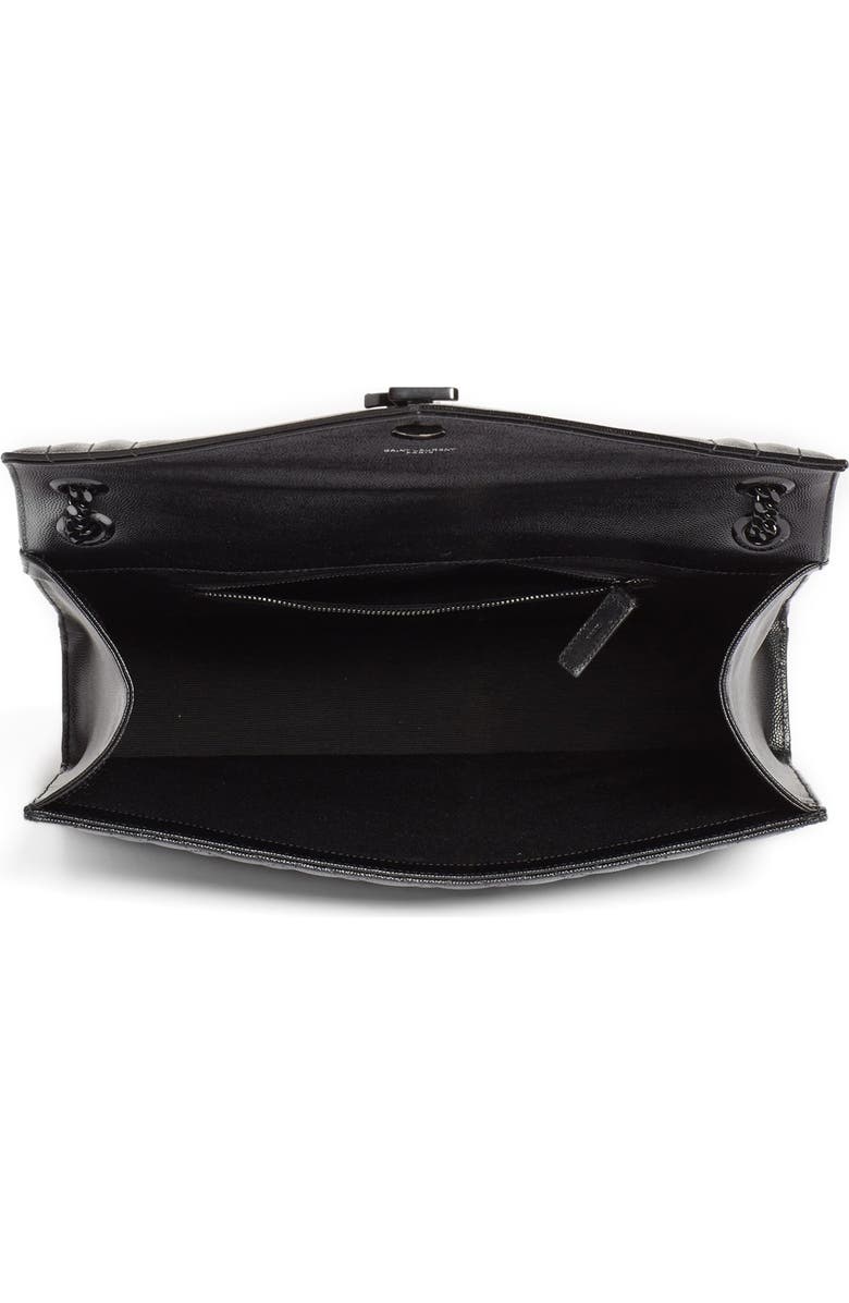 Saint Laurent 'Medium Monogram' Chevron Quilted Leather Shoulder Bag, Alternate, color,