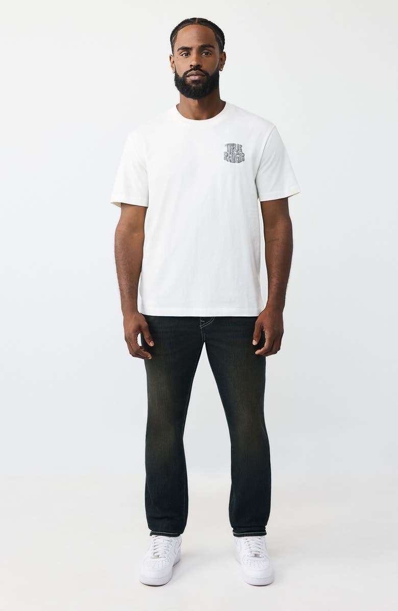 True Religion Burger Logo Tee, Alternate, color, Winter White