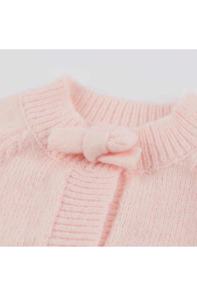 Scandi Bow Cardigan-Toddler, Little Kid, Alternate, color, Baby pink