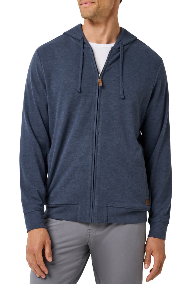 Cloud Full Zip Hoodie, Main, color, HEATHER NAVY