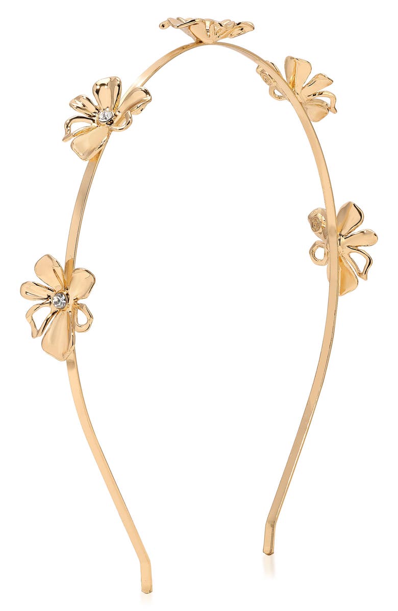 Ettika Petals Headband, Main, color, Gold