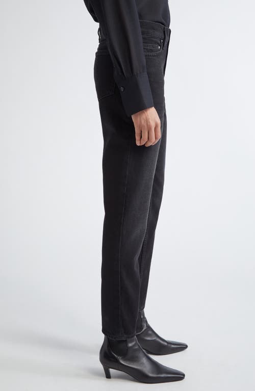 Totême Toteme Low Rise Tapered Leg Jeans In Faded Black