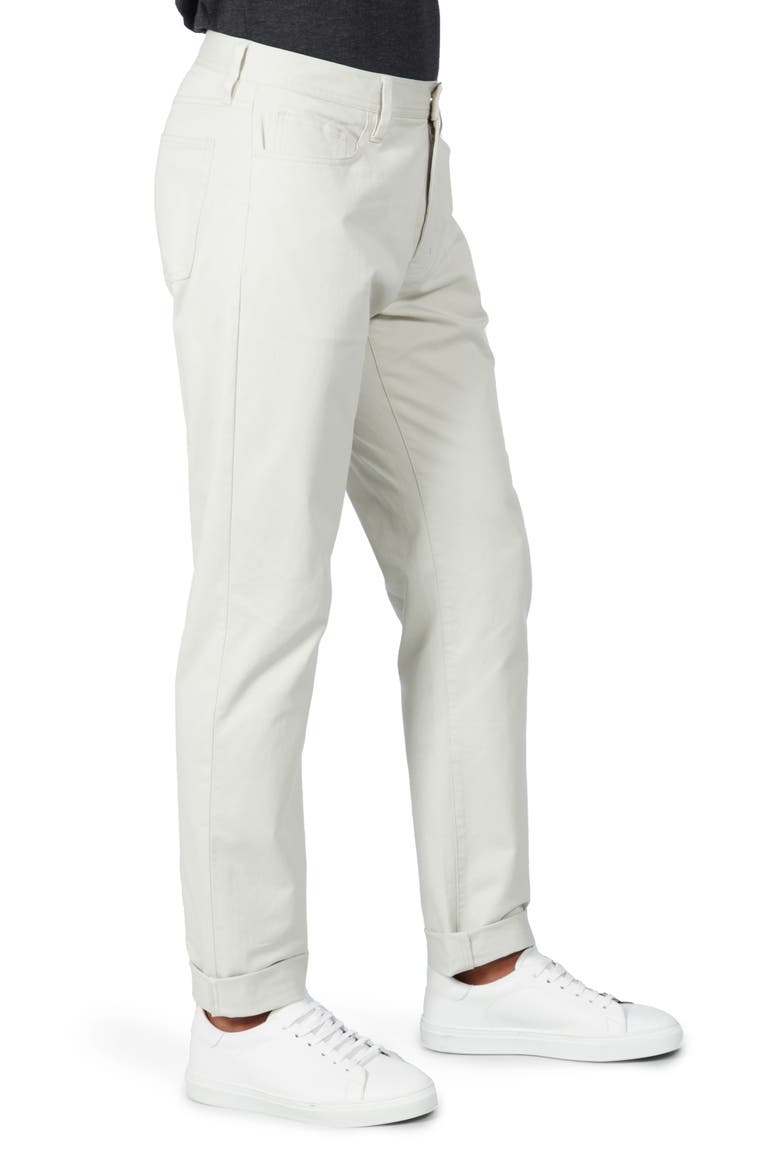 Johnny Traveler Athletic Fit Twill Five Pocket Pants, Alternate, color, STONE