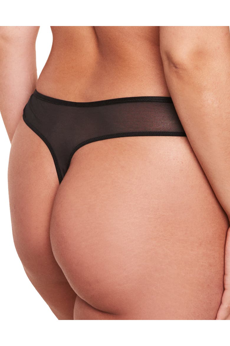 Fallon Thong Panties, Alternate, color, Black