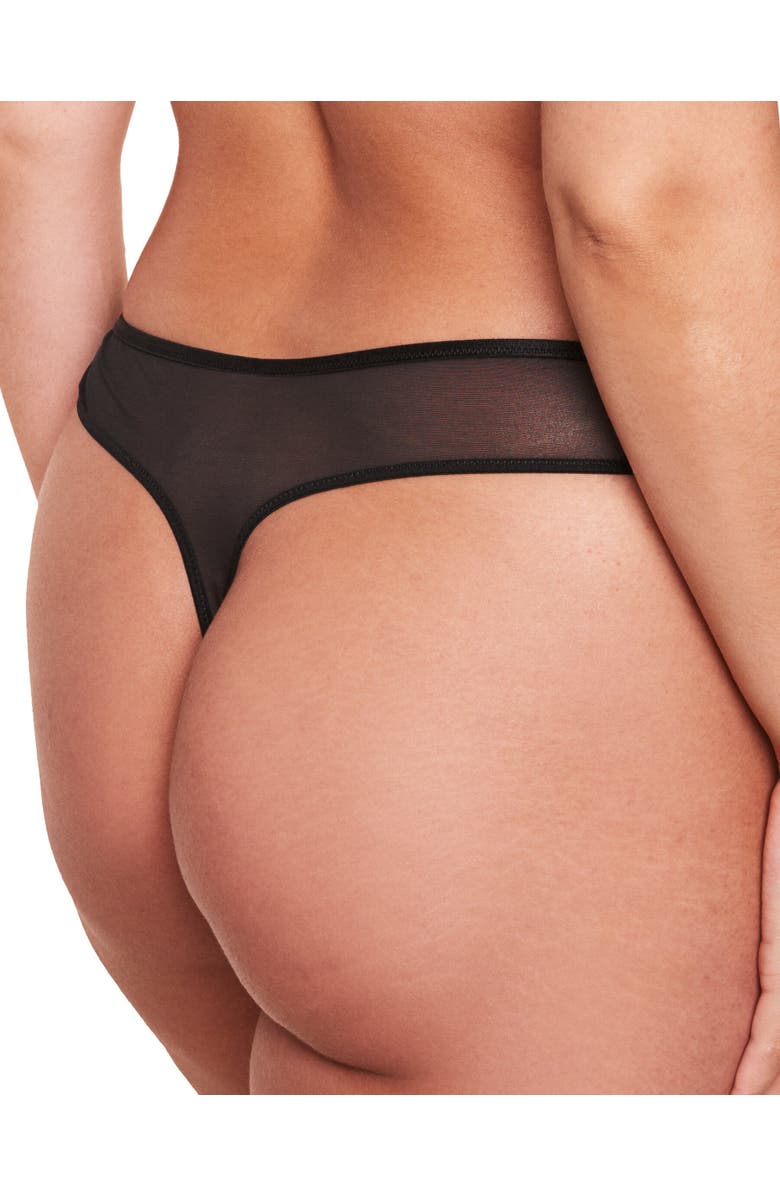 Adore Me Fallon Thong Panties, Alternate, color, Black