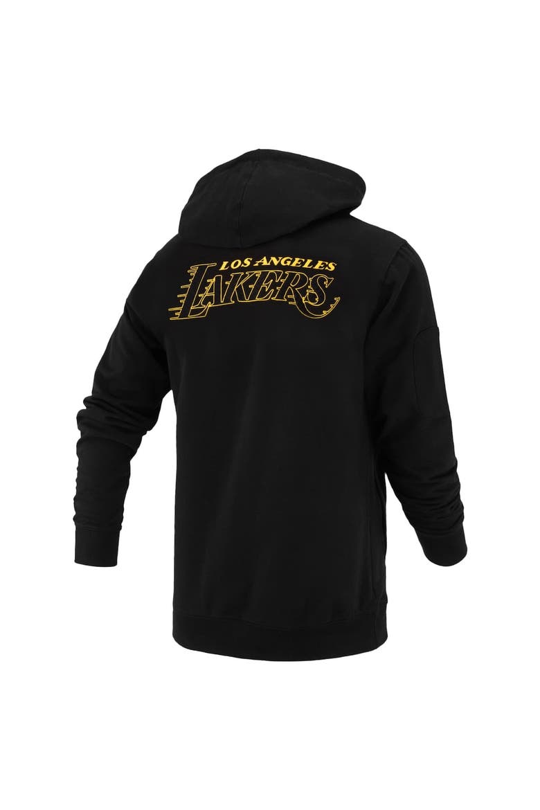 Unisex FISLL Black Los Angeles Lakers Logoman Shadow Collection Pullover Hoodie, Alternate, color, Black