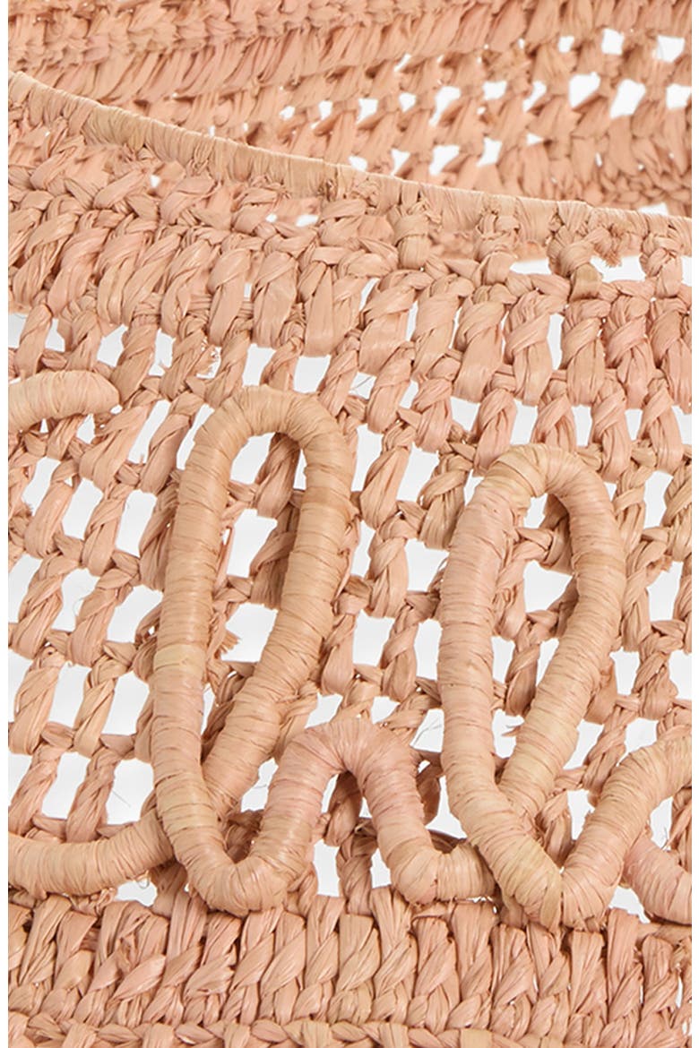 Summer Banana Crochet Raffia Visor, Alternate, color, SUMMERY BEIGE