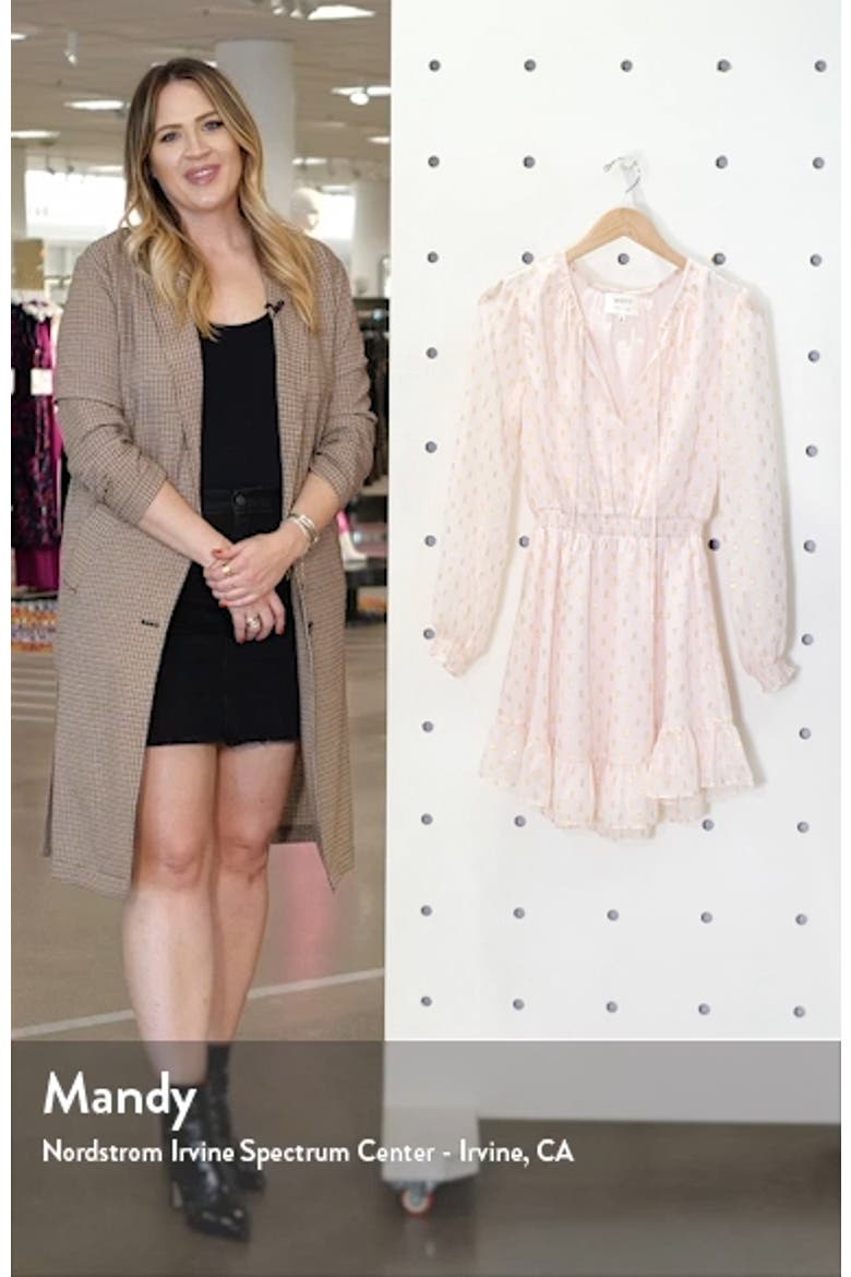 x BFF Laura Smocked Waist Long Sleeve Minidress video