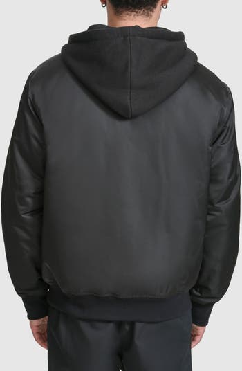 Water Resistant Hooded Bomber Jacket