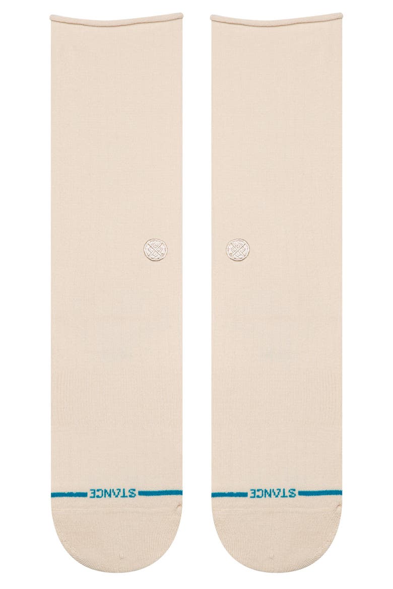 Rolled Crew Socks, Alternate, color, OATMEAL