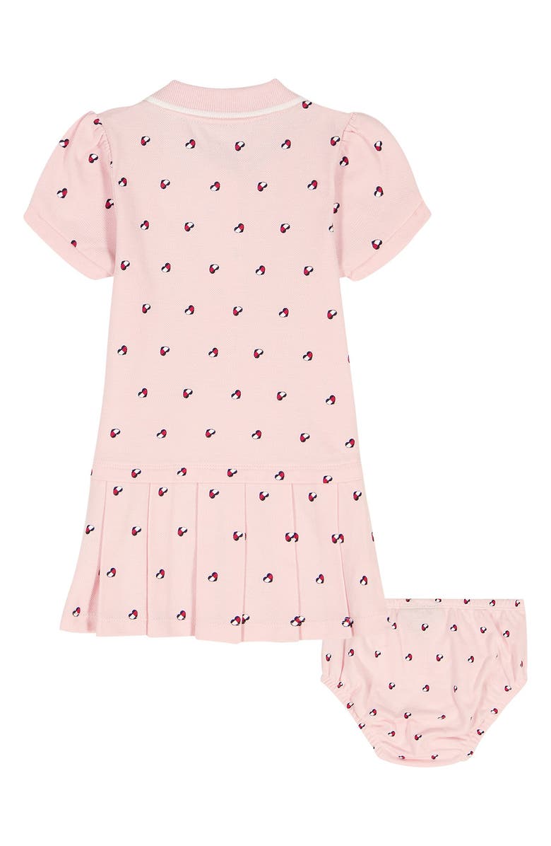 Tommy Hilfiger Heart Polo Dress & Bloomers Set, Alternate, color, Dark Pink