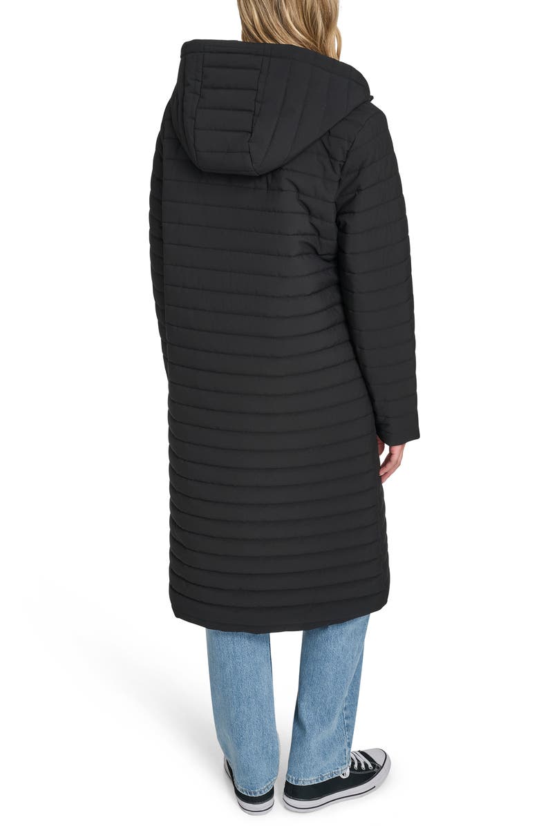 Champion Hooded Puffer Coat, Alternate, color, Black