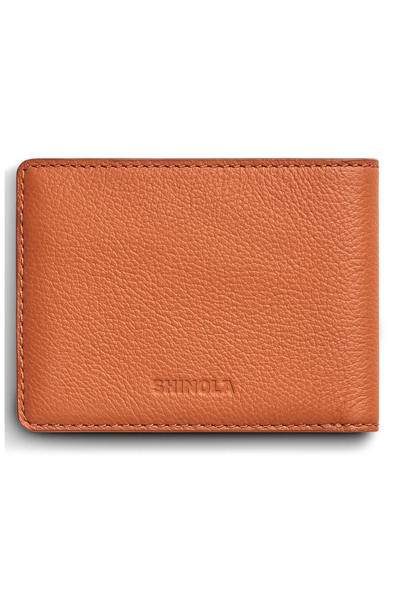 Canfield Pebble Leather Bifold Wallet, Alternate, color, RUST