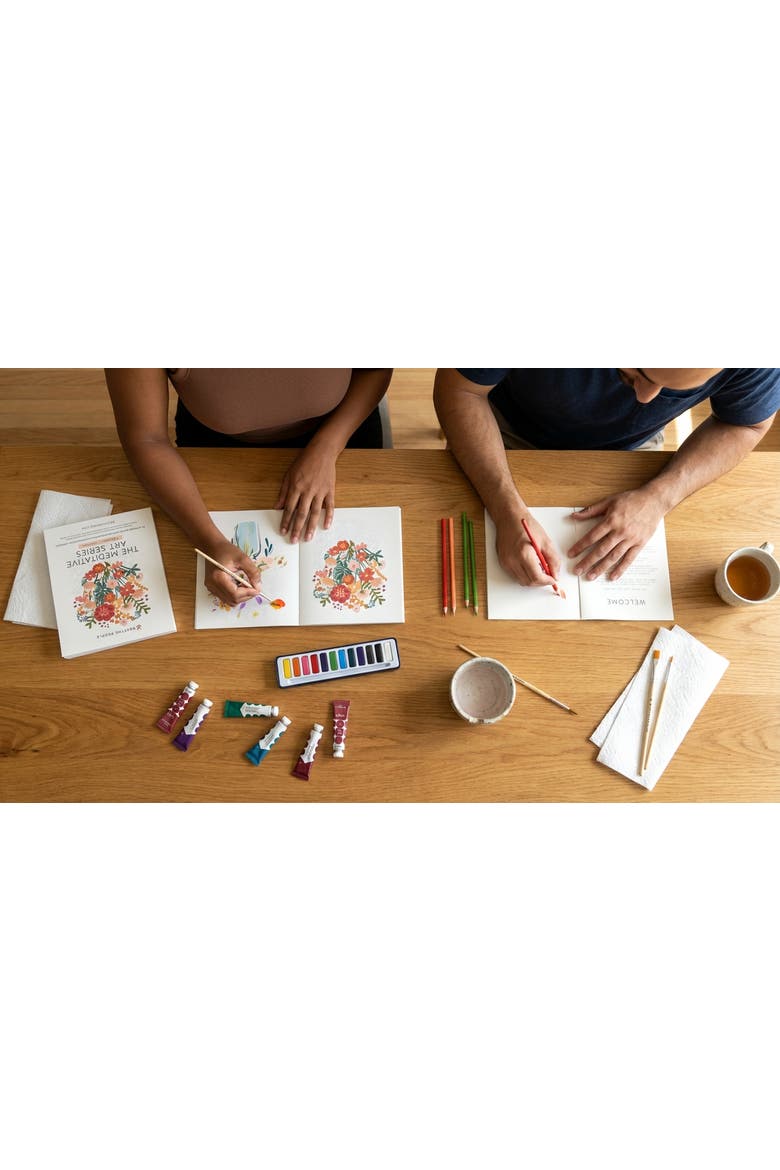 Meditative Art Workbook, 16 Pages of Guided Creative Ritual, Alternate, color, White