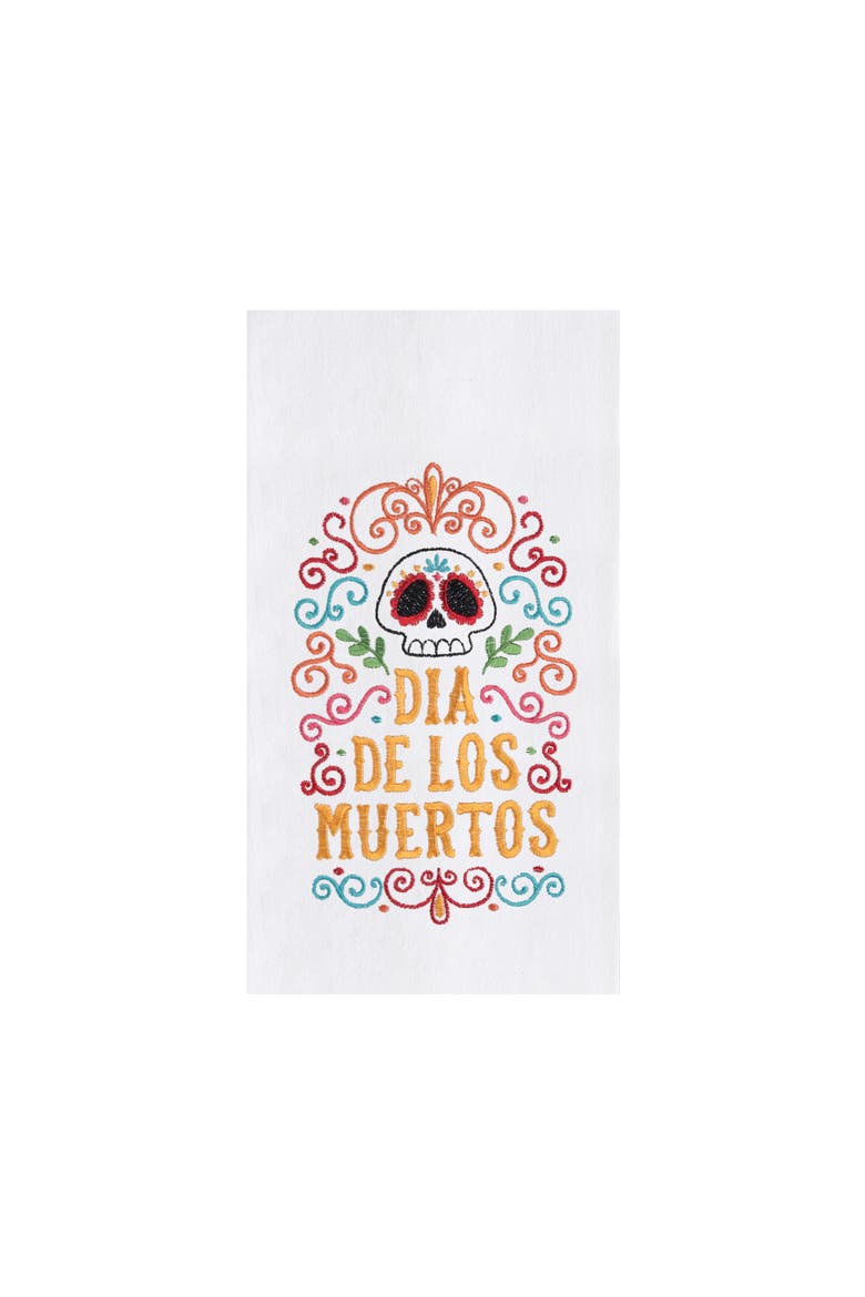 Dia De Los Muertos Towel, Main, color, Yellow