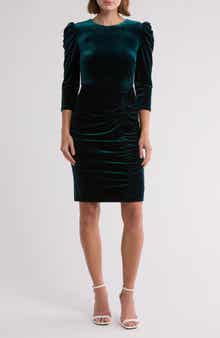 Vince Camuto Ruched Velvet Bodycon Dress