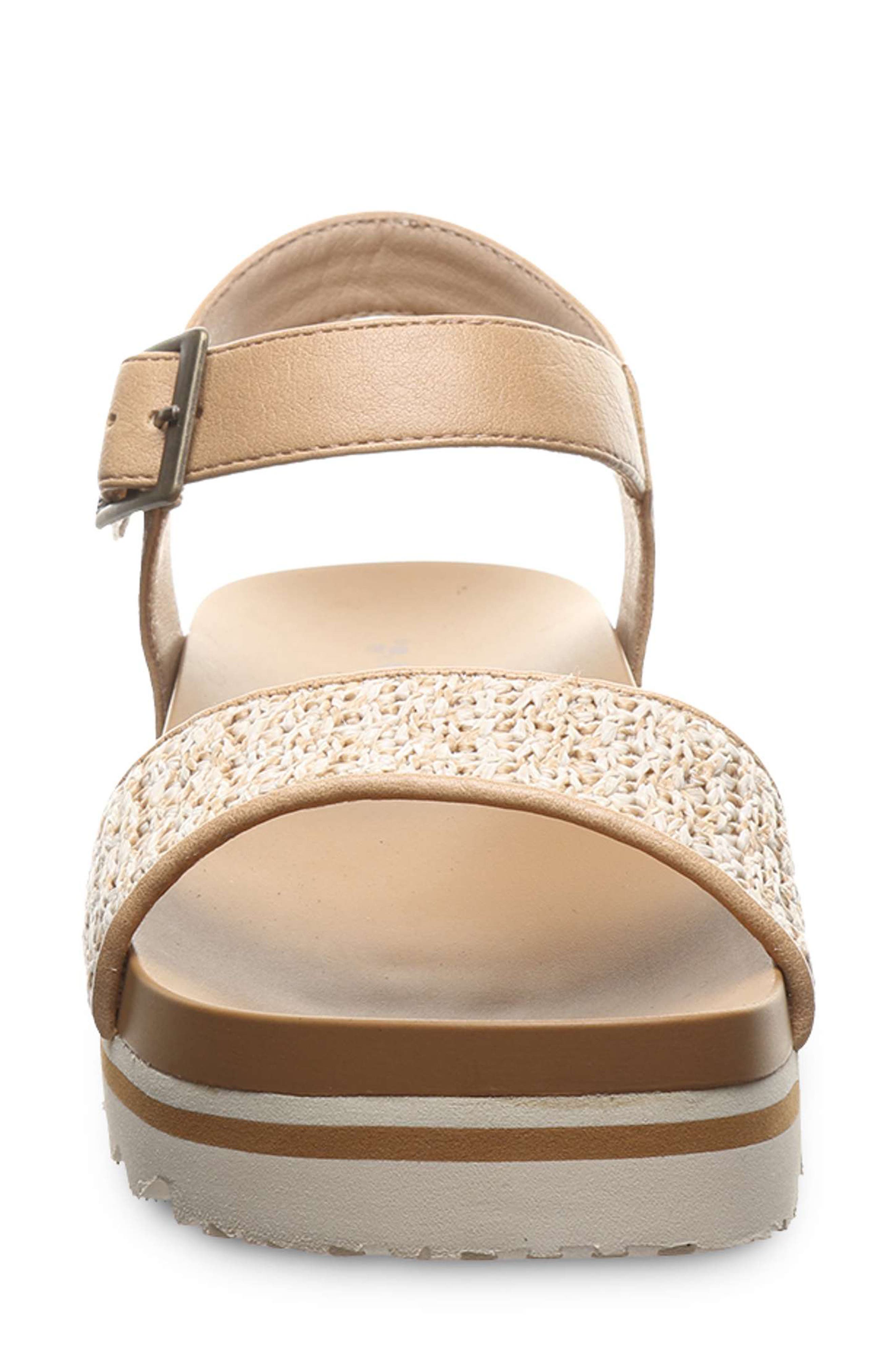 Orion Faux Leather Platform Sandal, Alternate, color, NATURAL