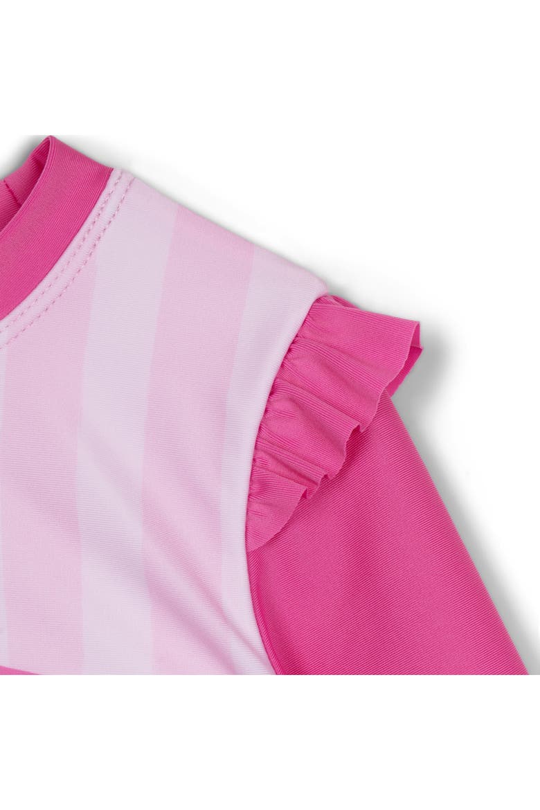 Swimwear 2-Piece Rash Guard and Bikini Bottom Set UPF 50+, Alternate, color, Skye Liberty Pink
