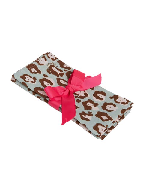 Large Napkins Set Of 2 (45X45) Lady Leopard Acqua Acquamarin