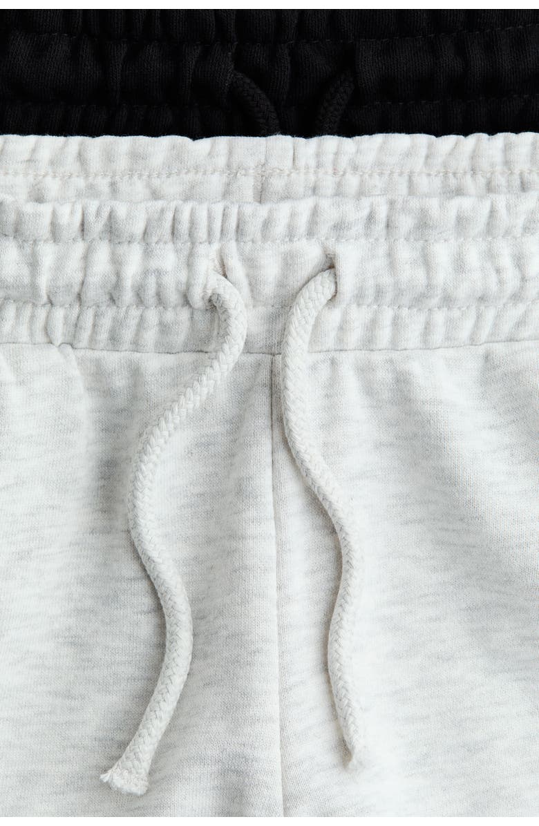 H&M 2-pack Sweatshorts, Alternate, color, Black/Light Gray Melange