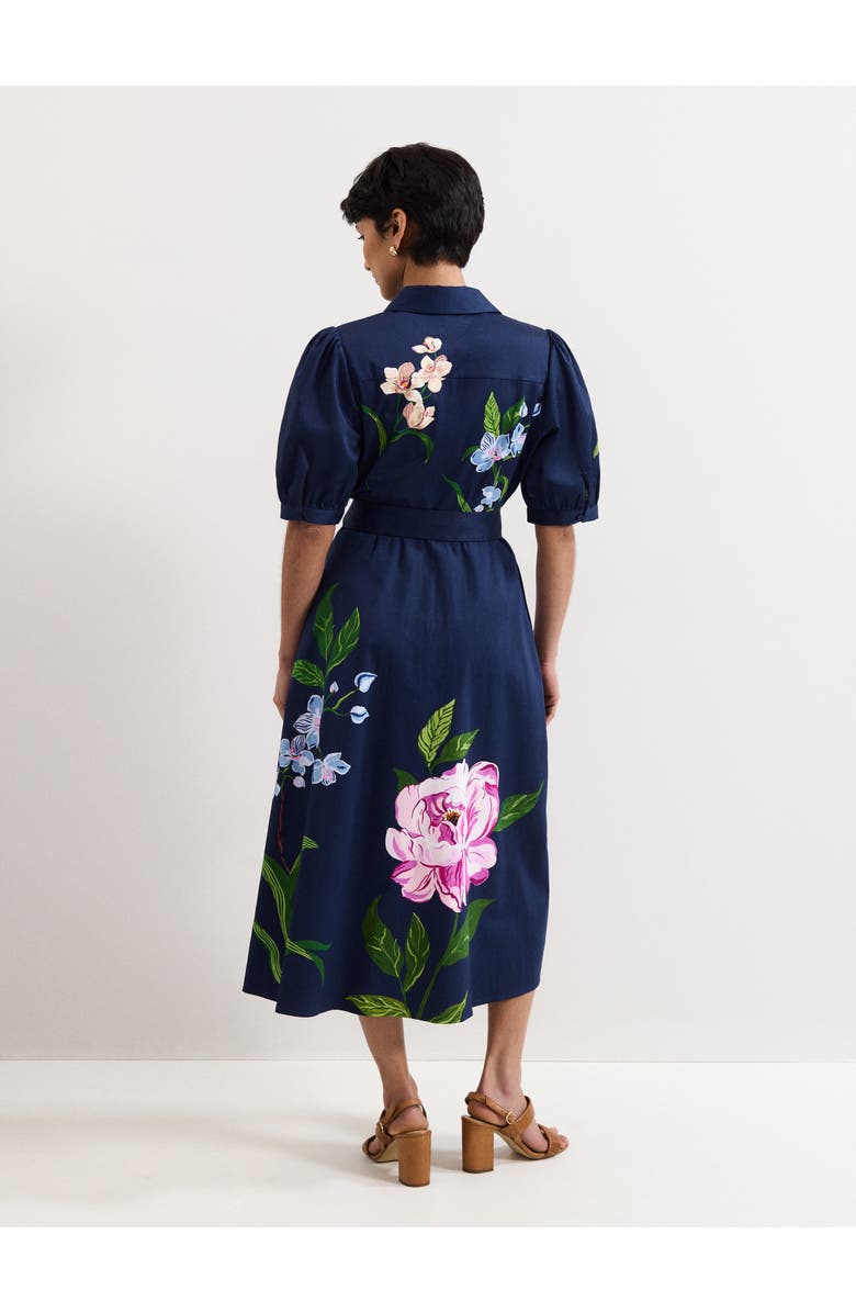 Phase Eight Kerrie Floral Shirt Dress, Alternate, color, Navy
