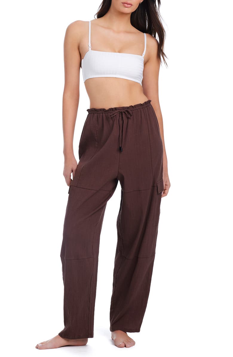 Sanctuary Barrel Cargo Cover-Up Pants, Alternate, color,