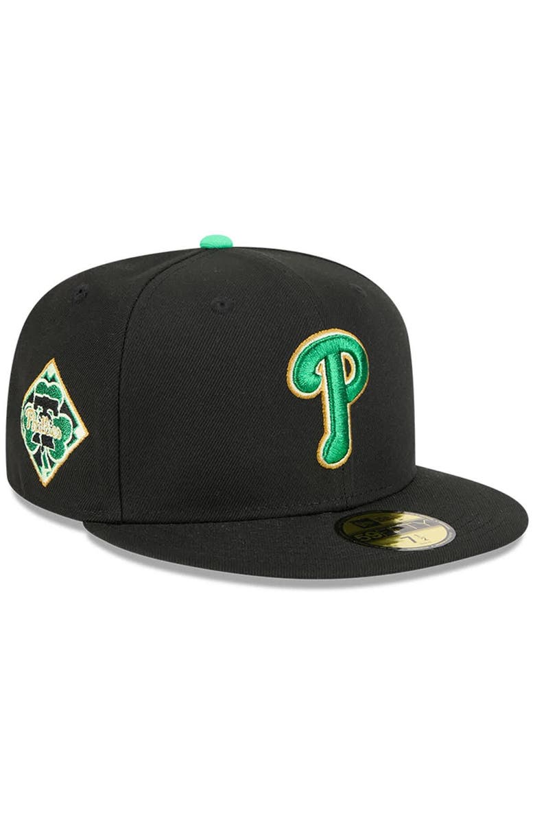 New Era Men's New Era  Black Philadelphia Phillies 2026 St. Patrick's Day 59FIFTY Fitted Hat, Main, color, Black