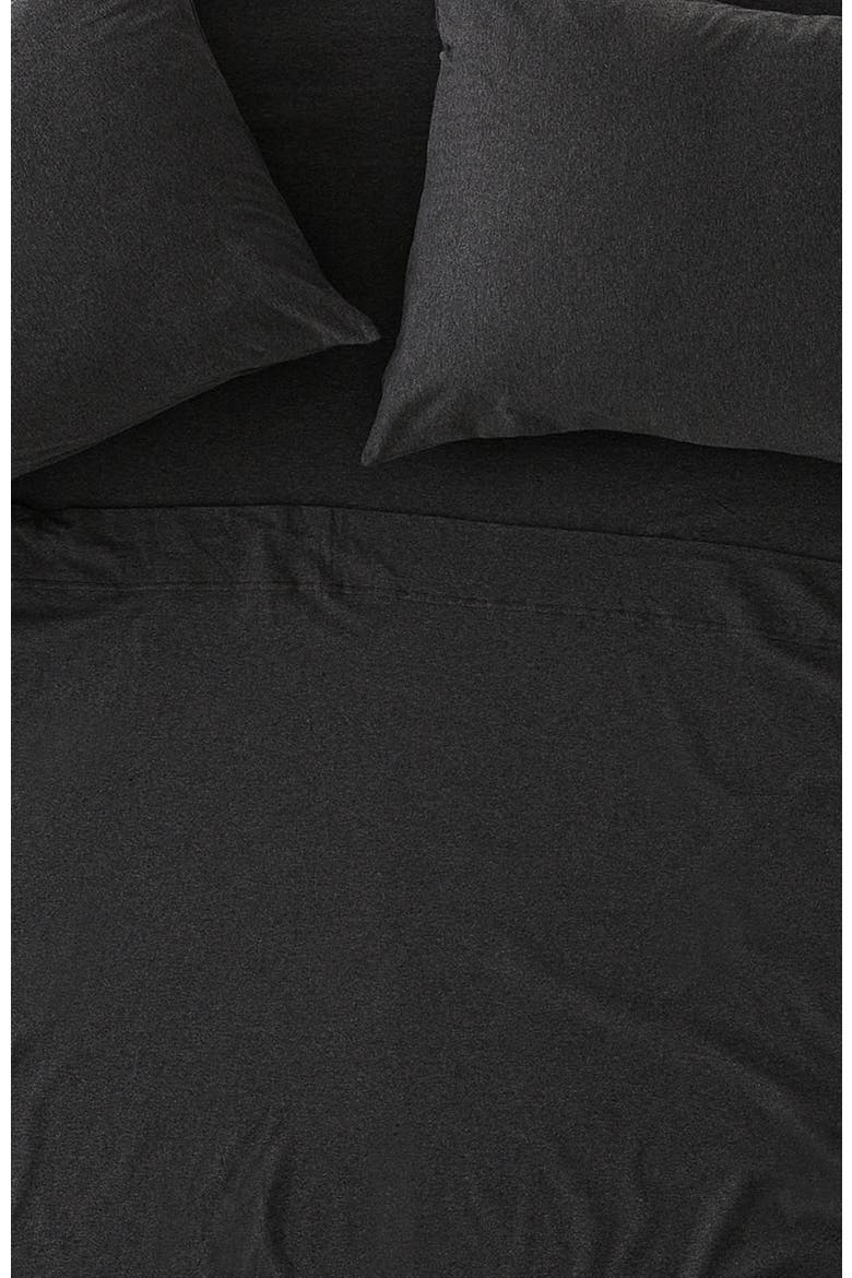 Organic Cotton Organic Favorite Tee Jersey Pillowcase 2-Pack, Main, color, Charcoal Heather