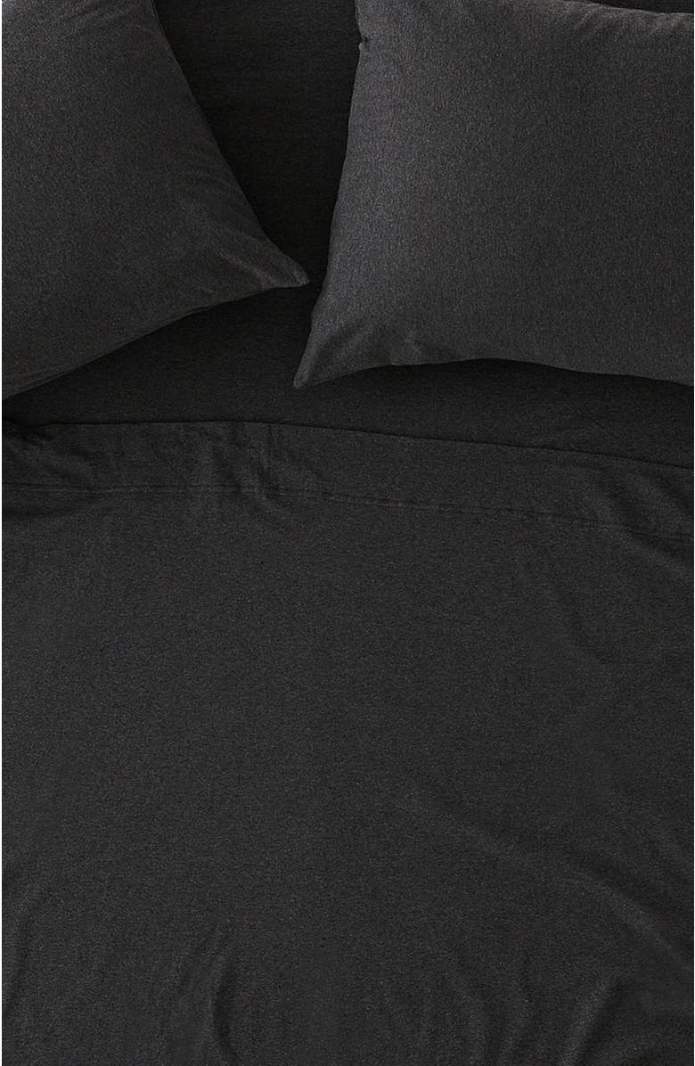 Pact Organic Cotton Organic Favorite Tee Jersey Pillowcase 2-Pack, Main, color, Charcoal Heather