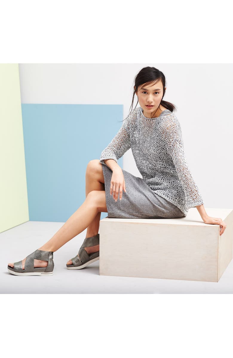 Eileen Fisher Bateau Neck Open Stitch Sweater, Alternate, color,