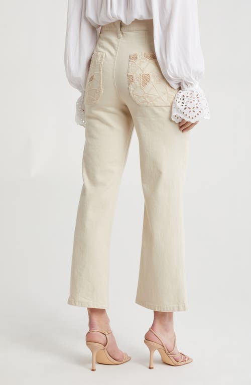 Shop Ramy Brook Talia Pants In Sandstone Patchwork Denim