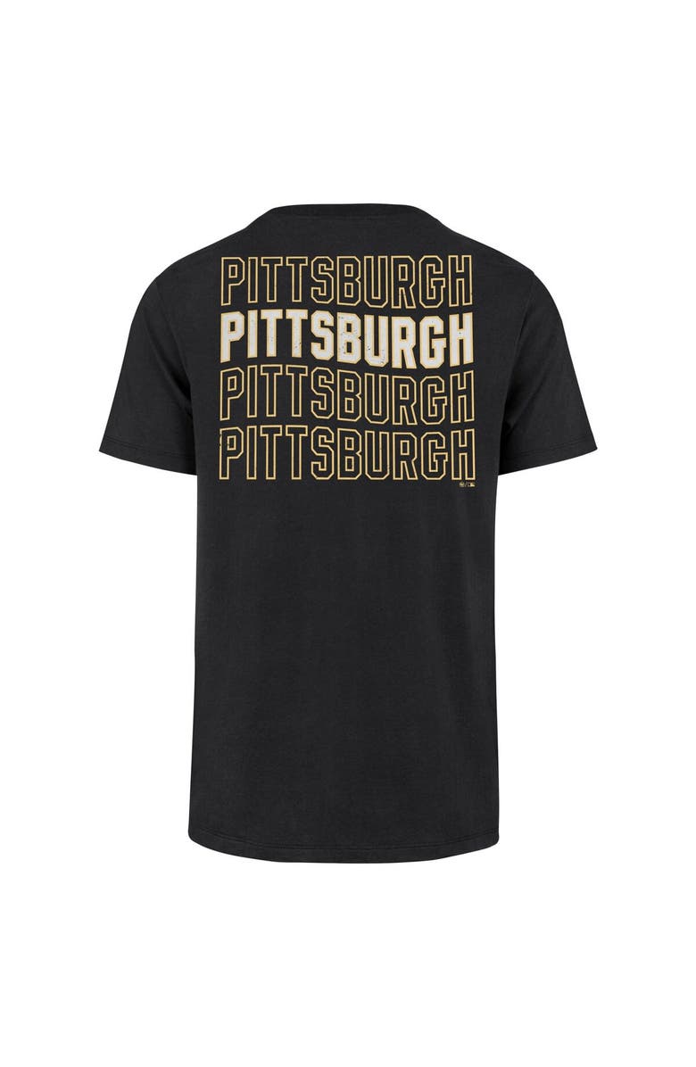 '47 Men's '47 Black Pittsburgh Pirates Hang Back Franklin T-Shirt, Alternate, color, Black