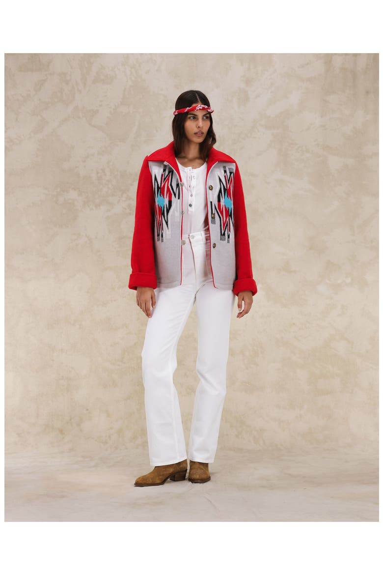 Fearce Navajo Wool Blend Jacket, Alternate, color, NAVAJO RED
