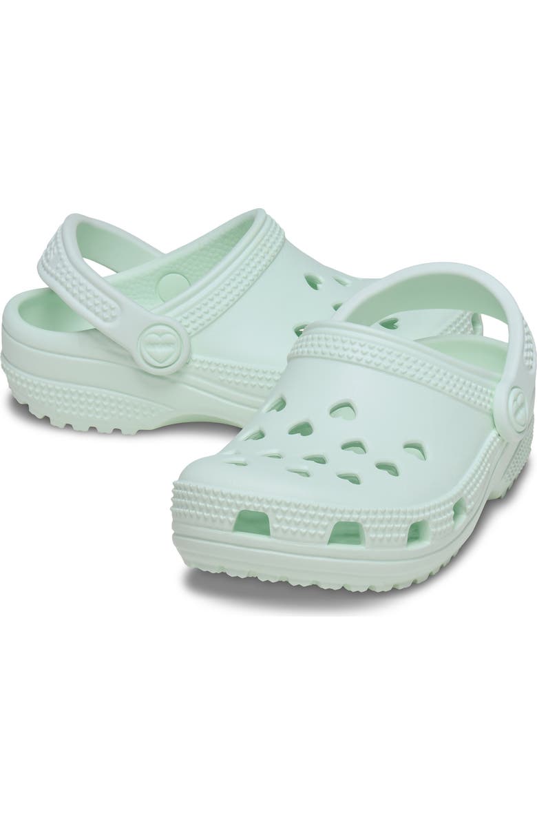 CROCS Kids' Classic Hearts Cutout Clog, Alternate, color, Retro Ice