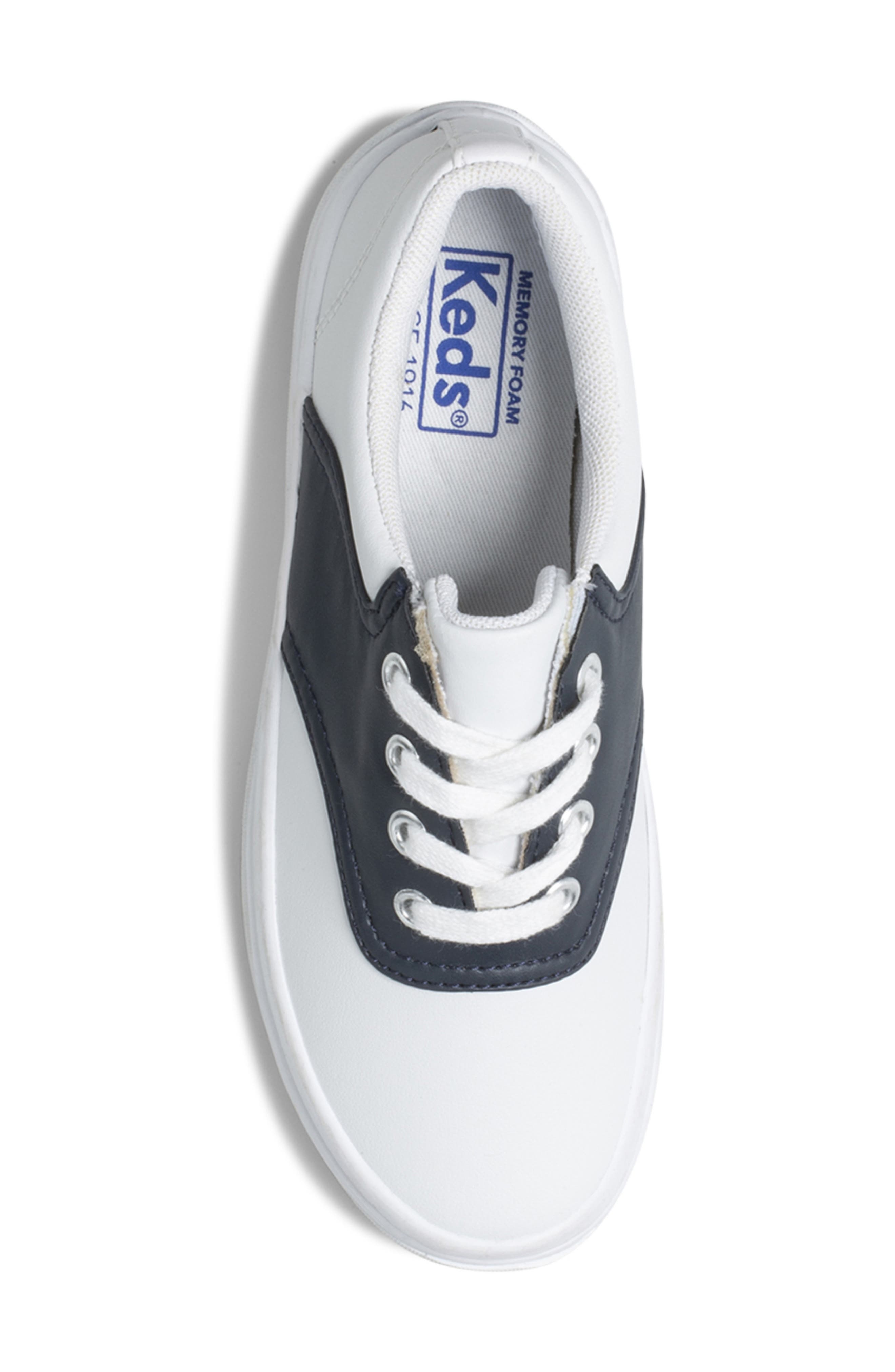 Kids' School Days II Sneaker, Alternate, color, WHITE/ BLACK LEATHER