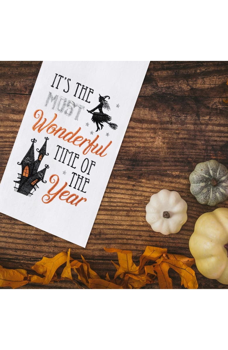 C&F Home It's The Most Wonderful Time Of The Year Halloween Flour Sack Kitchen Towel, Alternate, color, White